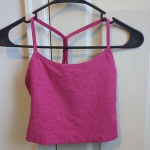 Beyond Yoga Slim Spacedye Heathered Pink Activewear Tank Top/NWOT